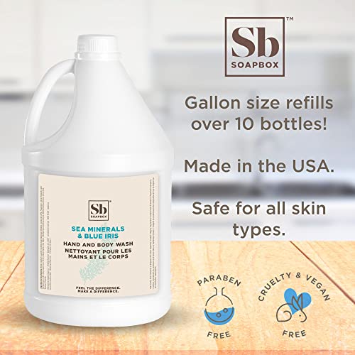 Soapbox Hand Soap Refill - Moisturizing, Vegan Formula with Sea Minerals, 128oz