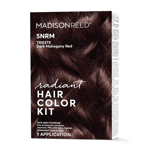Madison Reed Hair Dye Kit - 100% Gray Coverage, Ammonia-Free, Keratin Enriched - Trieste Red 5NRM