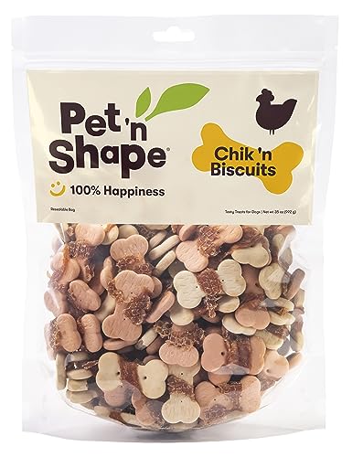 Pet 'n Shape Chik 'n Wrapped Biscuits - Natural Chicken Treats, Lab-Tested Quality - 35oz