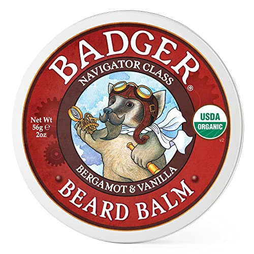 Badger Organic Beard Balm - Nourishing Leave-In Conditioner & Styling Aid - 2oz