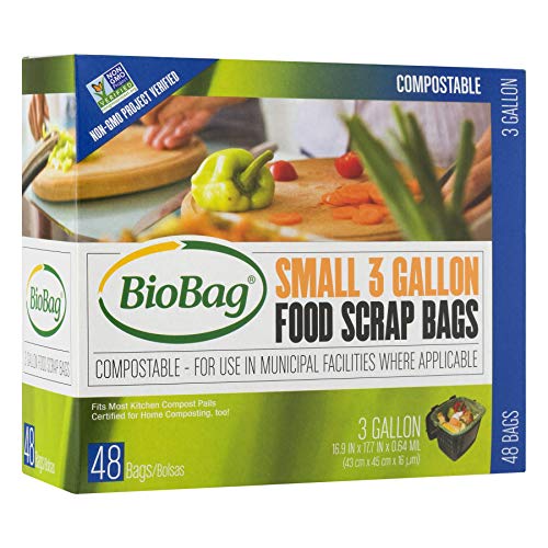 BioBag Compost Bag - 100% Certified Compostable, Fits Most Kitchen Bins - 3 Gallon, 576 Count