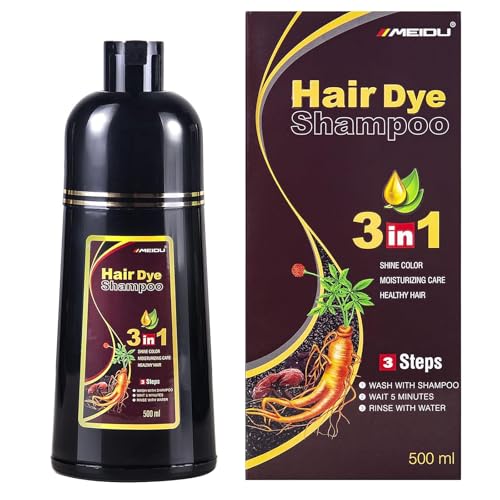 Ivnil Meidu Dark Brown Shampoo - 100% Gray Coverage, Herbal Ingredients, Easy Application - 200ml