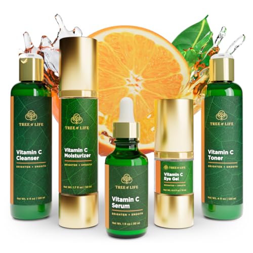 Tree of Life Skin Care Set - Brightening, Hydrating, Cruelty-Free, Dermatologist-Tested - 5-Pack