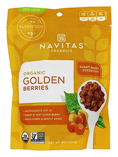 Navitas Naturals Organic Golden Berries - Antioxidant-Rich Superfood, Tart Flavor - 8 oz