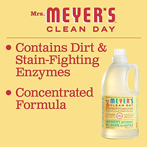 Mrs. Meyer's Clean Day Laundry Detergent - Gentle Plant-Derived Formula, Baby Blossom Scent - 64oz