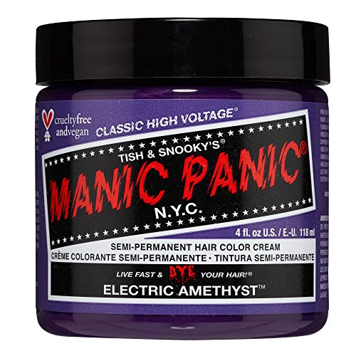 MANIC PANIC Electric Amethyst Hair Dye - Vibrant Medium Violet, Vegan & Ammonia-Free - 4oz