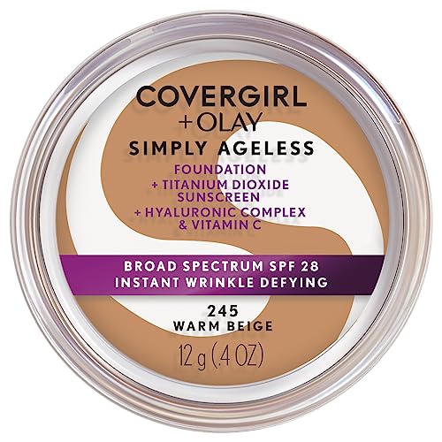 Covergirl Simply Ageless Foundation - Reduces Fine Lines, SPF 28, Cruelty-Free - 0.4 Oz