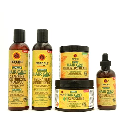 Tropic Isle Living Hair Care Bundle - Moisturizing, Strengthening & Natural Nourishment - 5pcs