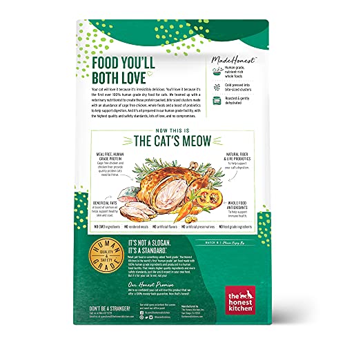 The Honest Kitchen Whole Food Clusters - Human Grade Chicken Nutrition for Cats - 4 lb