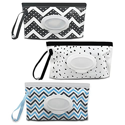 Yuntop Baby Wipes Dispenser - Portable, Refillable, BPA-Free, 3 Pack - Lightweight Travel Cases