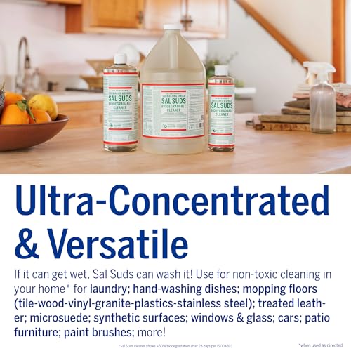 Dr. Bronner's Sal Suds All-Purpose Cleaner - Powerful Plant-Based Formula, Biodegradable - 1 Gallon