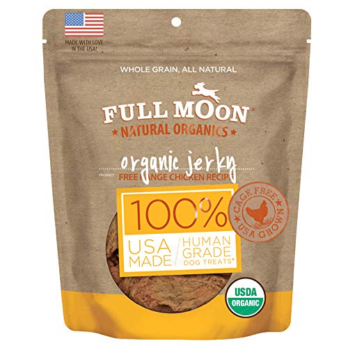 Full Moon Dog Treat - USDA Organic Chicken Jerky, Human-Grade, All Natural - 16oz