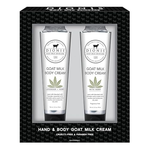 Dionis Goat Milk Body Lotion Gift Set - Hydrates & Nourishes Dry Skin - Travel Size 3.3oz