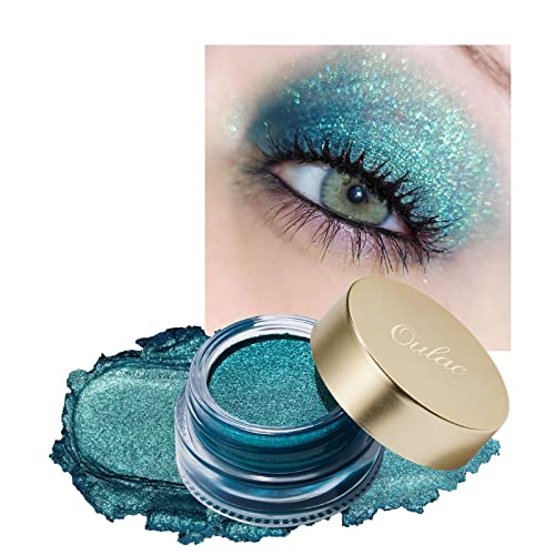 Oulac Teal Eyeshadow - Highly Pigmented, Moisturizing Formula, Vegan - 6g