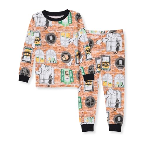 Burt's Bees Baby Boys' Pajamas - 100% Organic Cotton, Snuggly Soft, True-to-Size - Haunted Castle