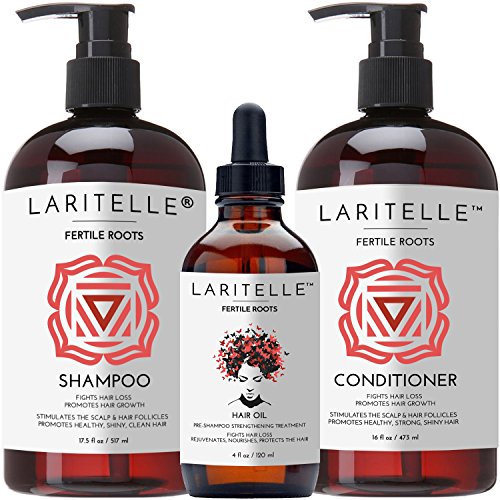 Laritelle Organic Hair Growth Set - Promotes Healthy Growth, Nourishing Ingredients - 37oz