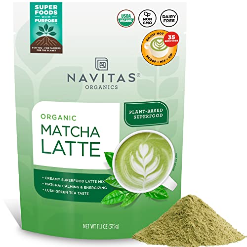 Navitas Organics Matcha Latte - Creamy Plant-Based Superfood, Organic & Non-GMO - 11.1oz