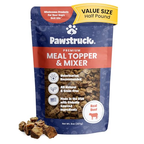 Pawstruck Dog Food Toppers - Vet-Recommended Beef Flavor, All-Natural, Grain-Free - 8 oz