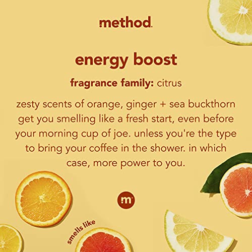 Method Body Wash - Energizing Citrus & Ginger, Plant-Based, Moisturizing - 18oz