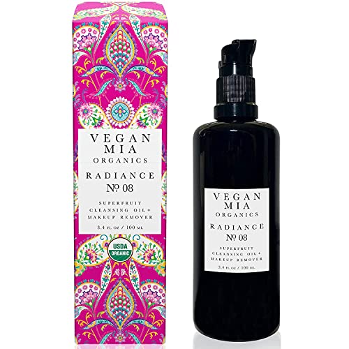 Vegan Mia Makeup Remover - Nourishing Superfruit Cleansing Oil, USDA Organic - 3.4 fl oz