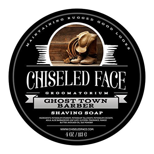 Ghost Town Barber Shaving Soap - Rich Lather, Biodegradable Ingredients - 100 Shaves