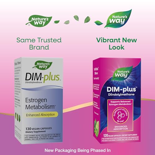 Nature's Way DIM-Plus Hormone Balancing Supplement - Supports Estrogen Metabolism, 120 Vegan Caps