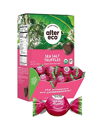 Alter Eco Dark Chocolate Truffles - Fair Trade, Organic, Gluten-Free, 60 Count