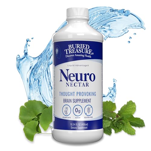 Buried Treasure Neuro Nectar Brain Booster - Enhanced Memory & Focus, Vegan, 16 oz