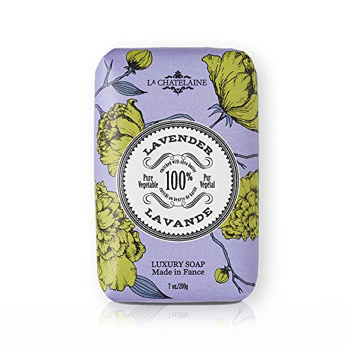 La Chatelaine Luxury French Bar Soap - Nourishing Shea Butter, Lavender Scent - 7oz