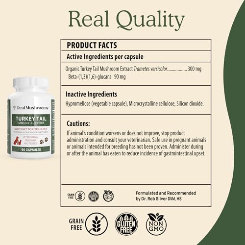 Real Mushrooms Chaga & Turkey Tail Bundle - Immune Support, Vegan, Non-GMO - 120ct & 90ct