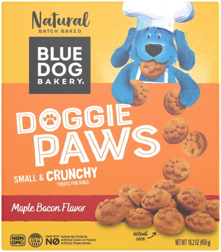 Blue Dog Bakery Dog Treats - Crunchy Maple Bacon Flavor, Non-GMO, Low Fat - 16.2oz