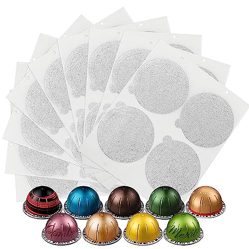 Clinuse Reusable Aluminum Foil Lids - Cost-Effective, Food-Grade, Compatible with Nespresso - 100pcs