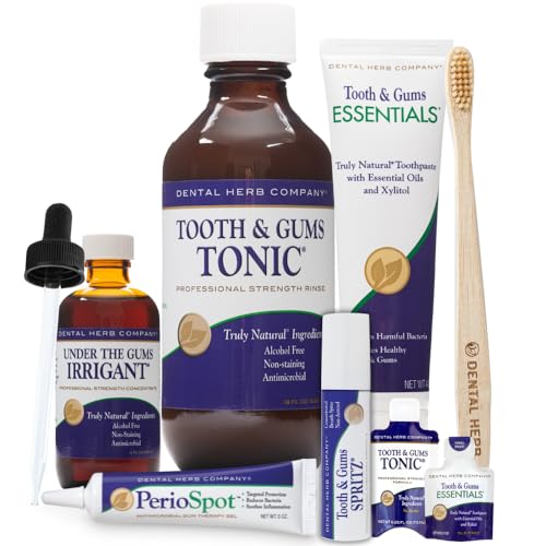 Dental Herb Company Dental Care Kit - Reduces Gum Inflammation, Fluoride-Free, Vegan - USA Made