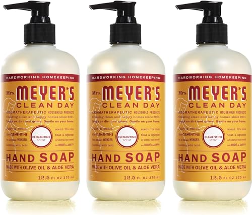 Mrs. Meyer's Hand Soap - Nourishing Essential Oils, Paraben-Free, Citrus Scent - 12.5 oz, Pack of 3