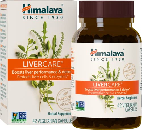 Himalaya LiverCare Liver Supplement - Supports Cleanse, Protects Cells & Enzymes - 42 Capsules