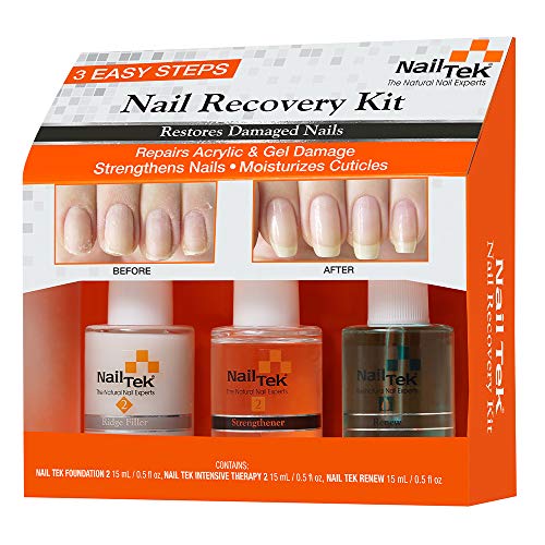 Nail Tek Nail Care Set - Strengthens Weak Nails, Nourishes Cuticles - 3 Essential Treatments