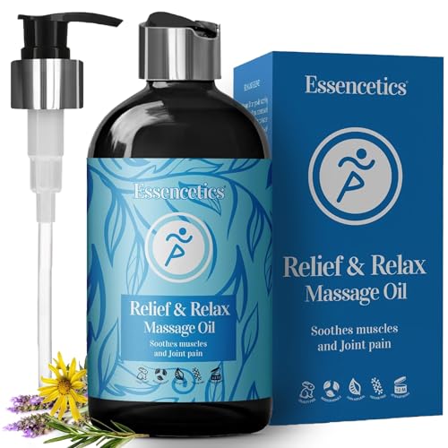 Essencetics Massage Oil - Relieves & Relax Sore Muscles with Pure Arnica, Lavender & Rosemary - 8oz