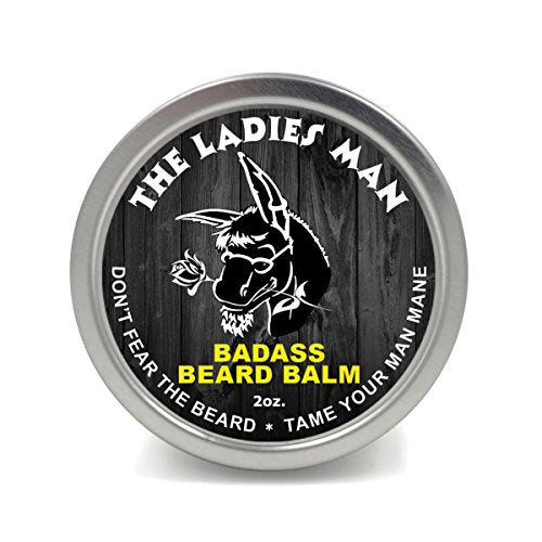 Badass Beard Care Beard Balm - Softens Hair, Hydrates Skin, Promotes Healthy Growth - 2oz