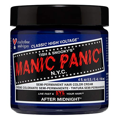 MANIC PANIC After Midnight Dark Blue Hair Dye - Vegan, PPD & Ammonia Free, 4oz