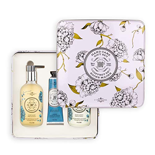 La Chatelaine Hand Care Set - Nourishing Hand Wash & Cream, 20% Shea Butter - 8oz & 2.3oz