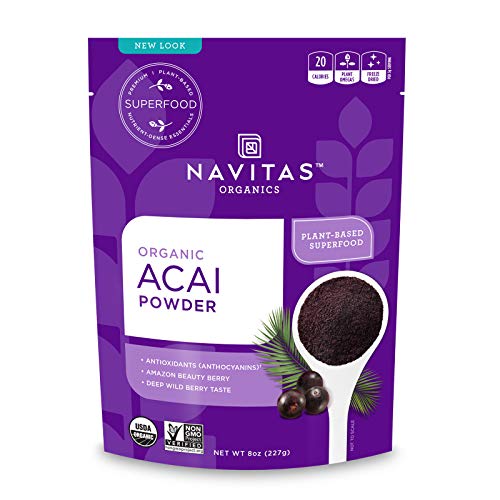 Navitas Organics Acai & Cacao Superfood Powder Bundle - Fiber & Antioxidants, 8 oz Each