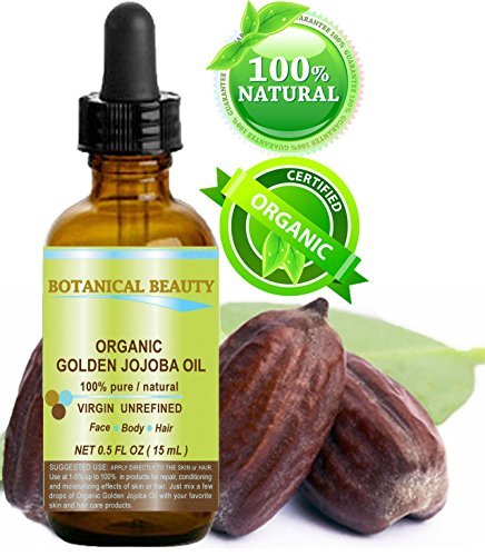 Botanical Beauty Body Oil - 100% Pure Jojoba for Moisturizing, Hair & Skin Care - 0.5 Fl.oz.