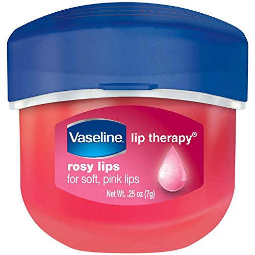 Vaseline Rosy Lip Therapy - Softens Dry Lips, Sheer Pink Tint, Moisture Lock - 0.25oz (Pack of 3)