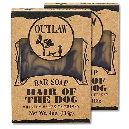 Hair of the Dog Handmade Bar Soap - Whiskey, Tobacco, Coffee, Vegan & Natural Ingredients - 2 Pack