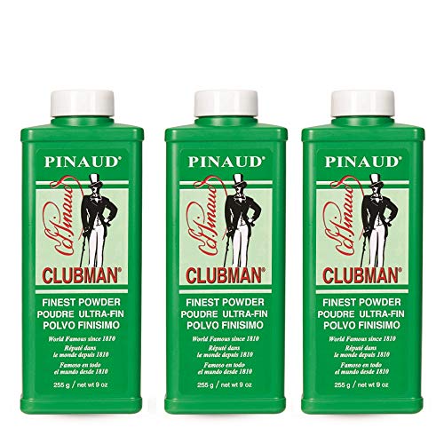 Clubman Pinaud Body Powder - Sweat & Odor Control, Classic Fragrance - 9oz (3 Packs)