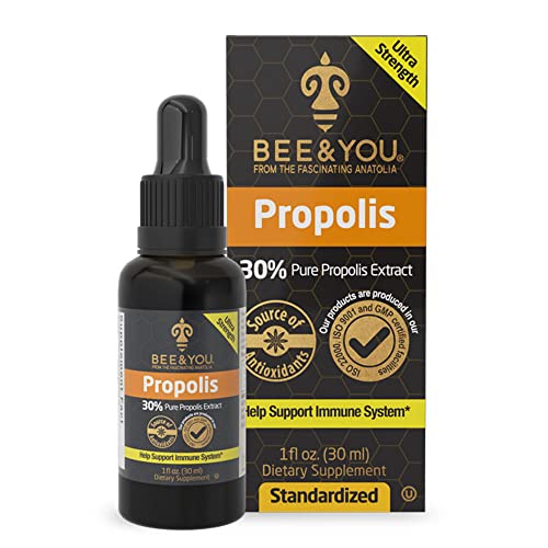 BEE&YOU Propolis Liquid Extract - Immune & Respiratory Support, Antioxidants - 1 Fl Oz