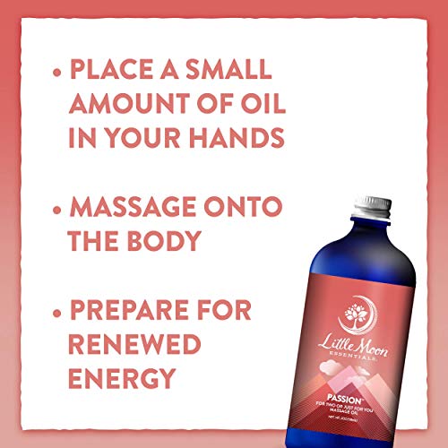 Little Moon Essentials Massage Oil - Aromatic Blend, Vegan, Natural Ingredients - 2 oz