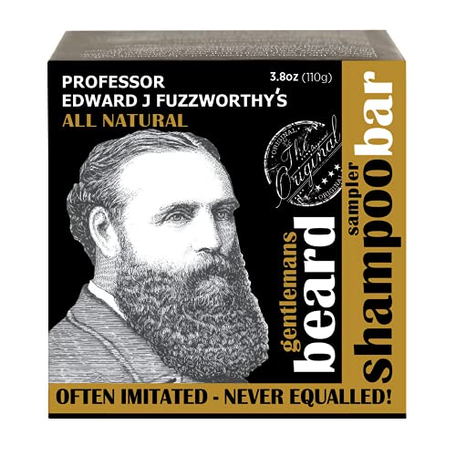 Professor Fuzzworthy's Beard Sampler Kit - All-Natural Shampoo & Conditioner Bars, 3 Scents