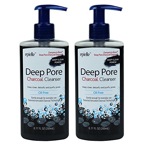 Epielle Deep Pore Charcoal Cleanser - Detoxifies & Purifies Oily Skin, Oil-Free - 6.77 Fl Oz, 2-Pack