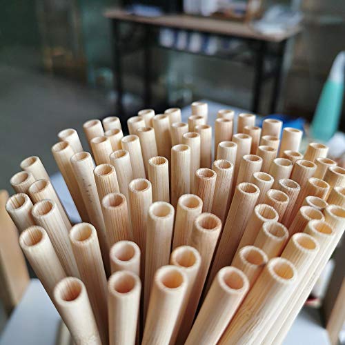 BOONBOO Bamboo Straws - Tasteless & Odorless, BPA-Free, Compostable - 16 Reusable Straws